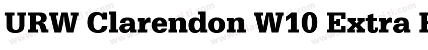 URW Clarendon W10 Extra Bold字体转换